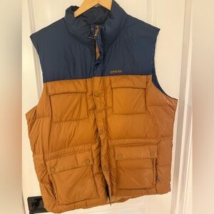 Prana Men's Blue and Tan Puffer Vest